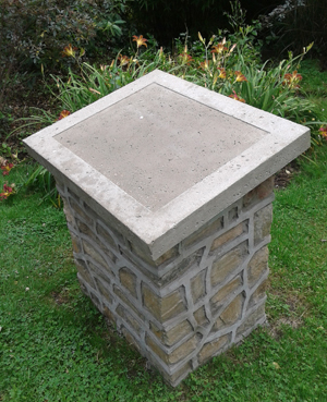 The new memorial plinth