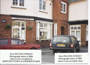 Bobs Buttery No2 Pilton Street 2004 and empty No3 2004                 